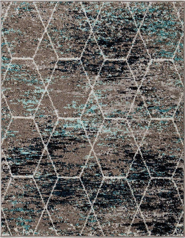 Detail image of 4' x 4' Lattice Frieze Square Rug