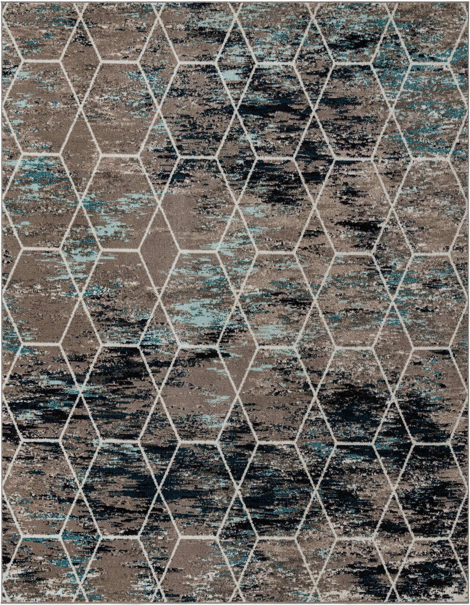 10' x 10' Lattice Frieze Square Rug