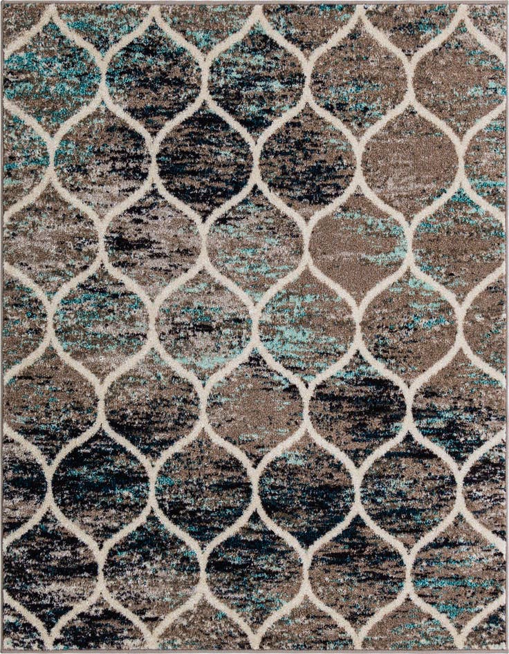 Detail image of 5' 3 x 5' 3 Trellis Frieze Square Rug