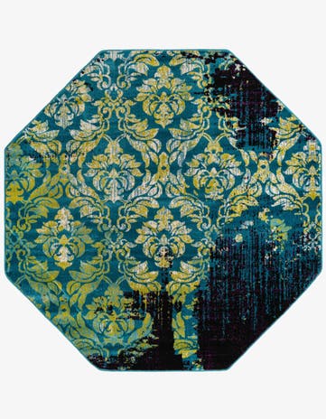 Blue Ankara Octagon Rug