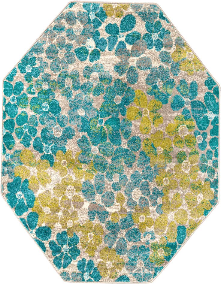 Detail image of 5' 3 x 5' 3 Azalea Octagon Rug