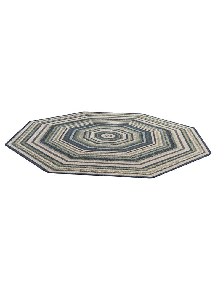 Detail image of 7' 10 x 7' 10  Washable Baja Indoor / Outdoor Octagon Rug