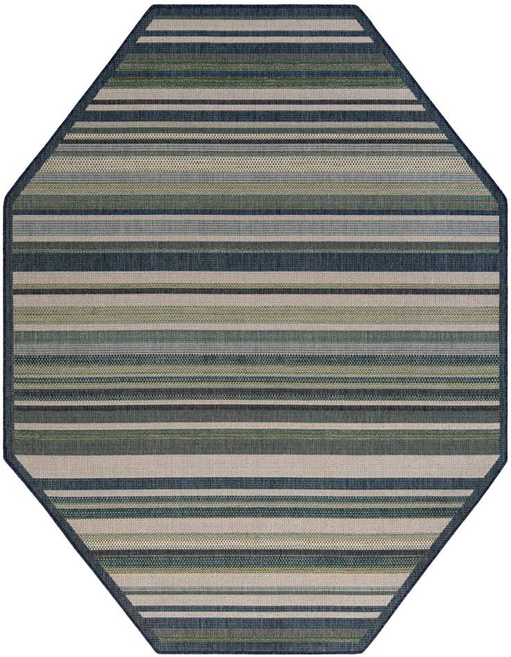 Detail image of 7' 10 x 7' 10 Easy-Clean Baja Indoor / Outdoor Octagon Rug