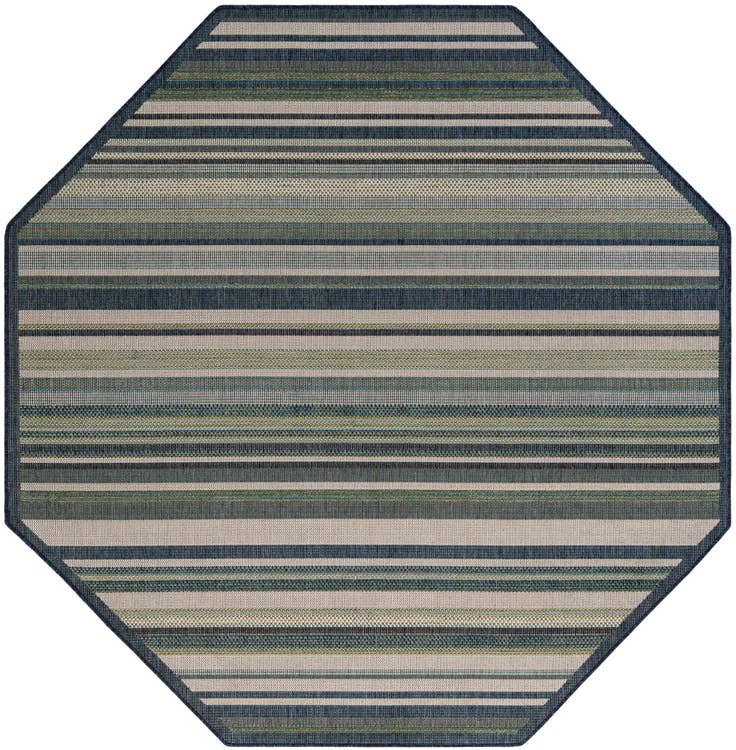 Detail image of 7' 10 x 7' 10 Easy-Clean Baja Indoor / Outdoor Octagon Rug