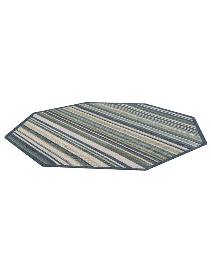 Detail image of 7' 10 x 7' 10  Washable Baja Indoor / Outdoor Octagon Rug