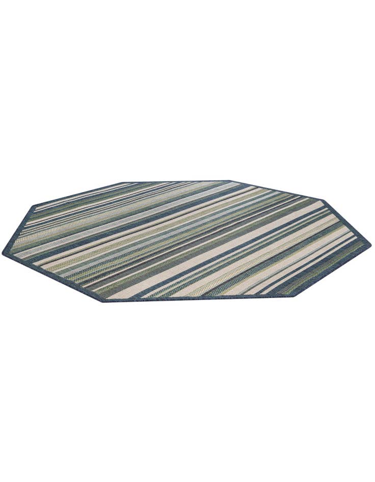 Detail image of 7' 10 x 7' 10  Washable Baja Indoor / Outdoor Octagon Rug