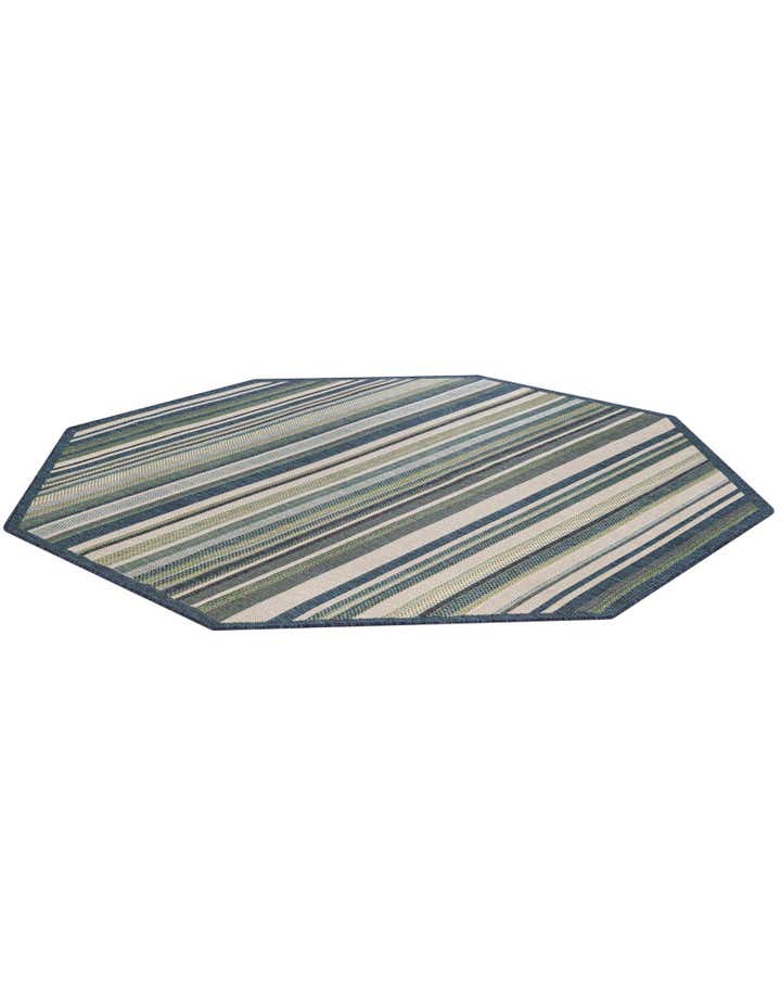 7' 10 x 7' 10 Easy-Clean Baja Indoor / Outdoor Octagon Rug