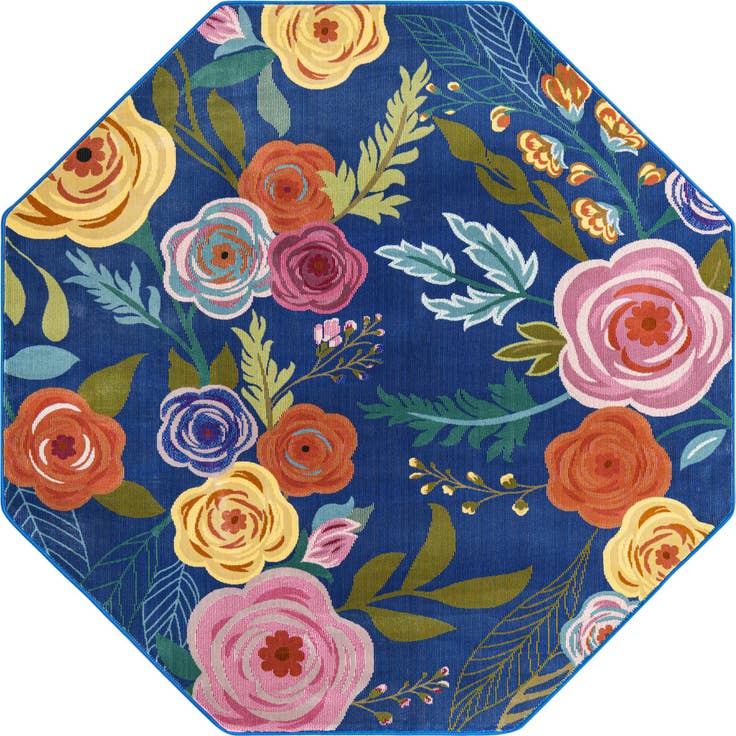Detail image of 6' x 6' Blossom Octagon Rug