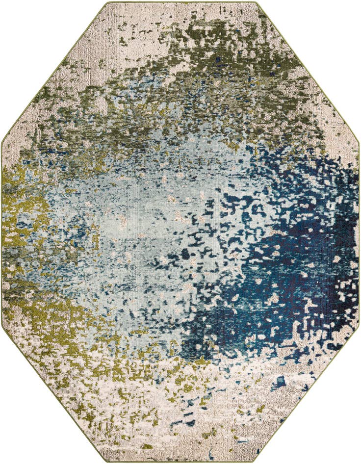 Detail image of 8' x 8' Washable Hyacinth Octagon Rug