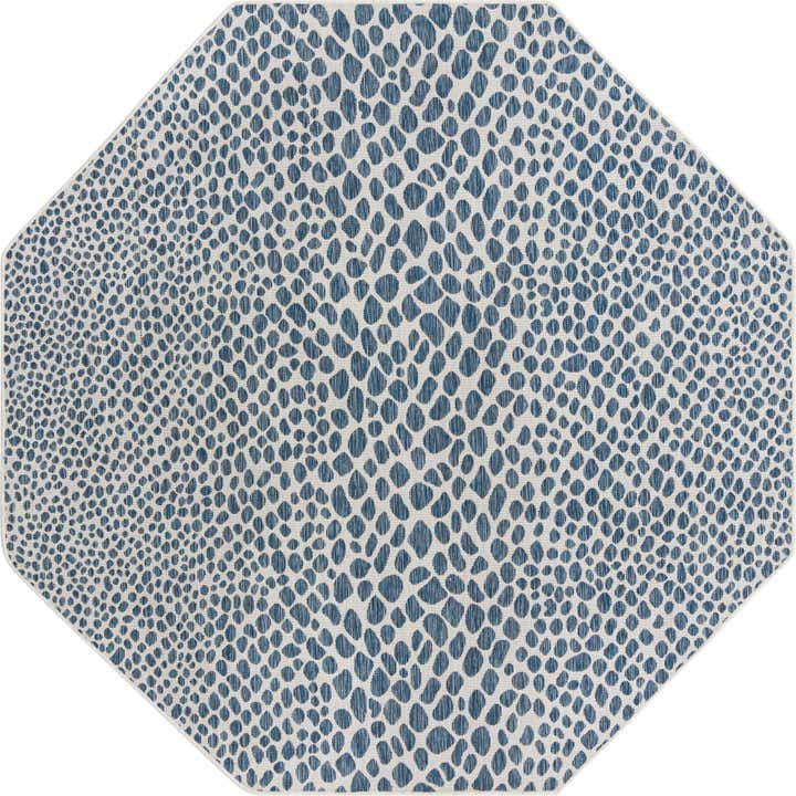 7' 10 x 7' 10 Easy-Clean Jill Zarin Cape Town Indoor / Outdoor Octagon Rug
