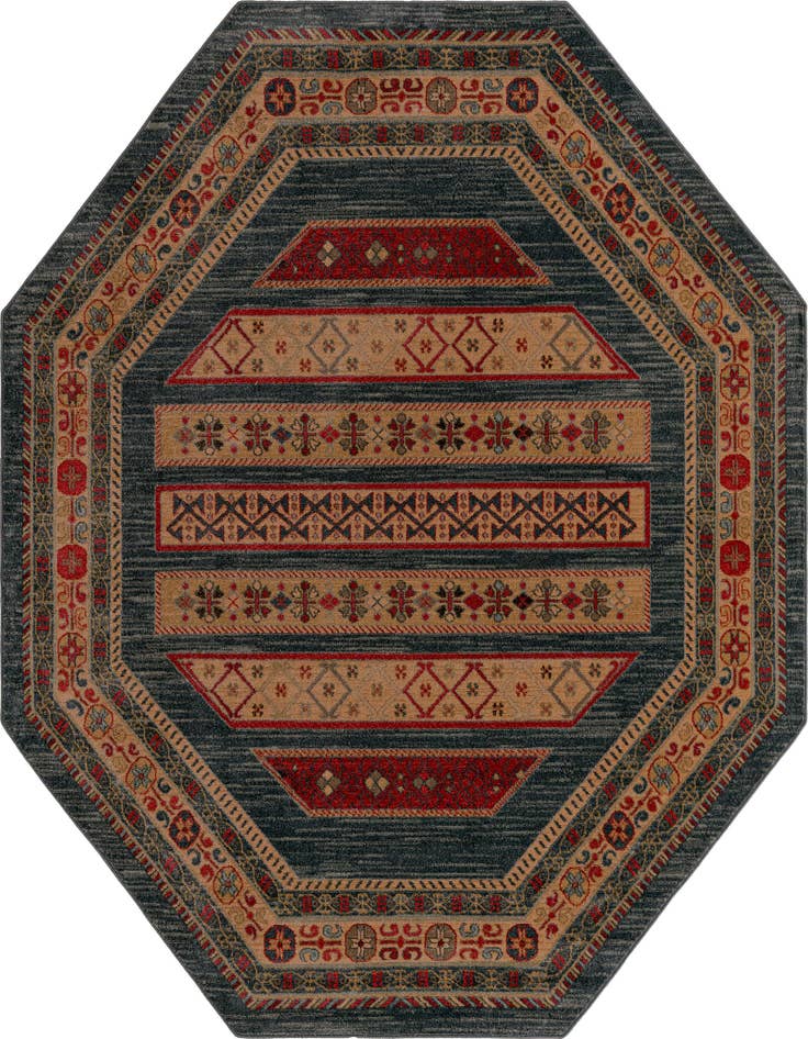 Detail image of 7' x 7' Kashkuli Gabbeh Octagon Rug