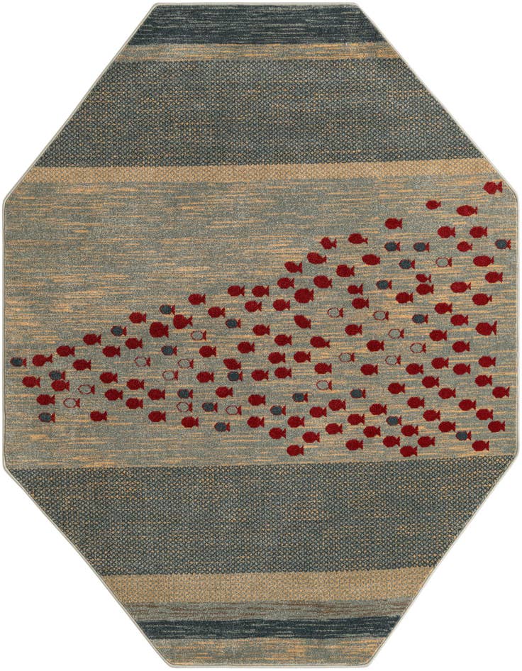 Detail image of 7' x 7' Kashkuli Gabbeh Octagon Rug