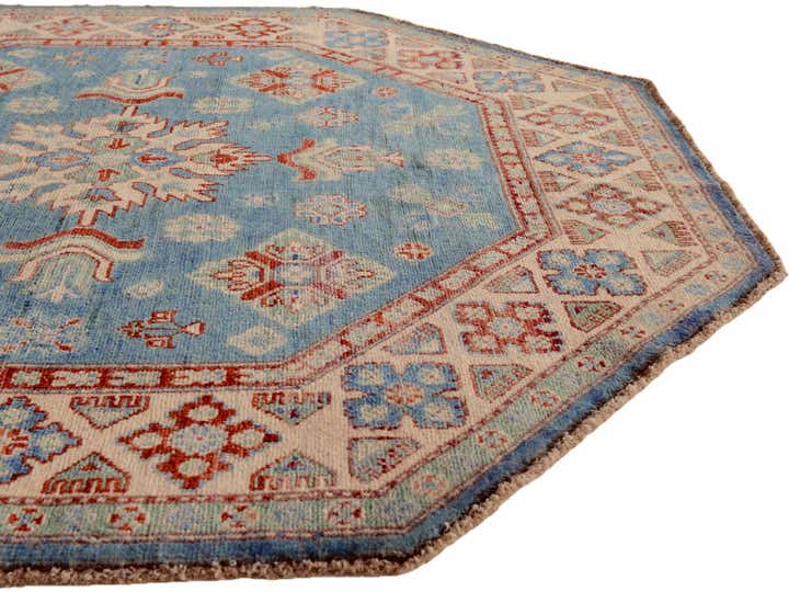 5' x 5' 2 Hand Knotted Kazak Octagon Rug