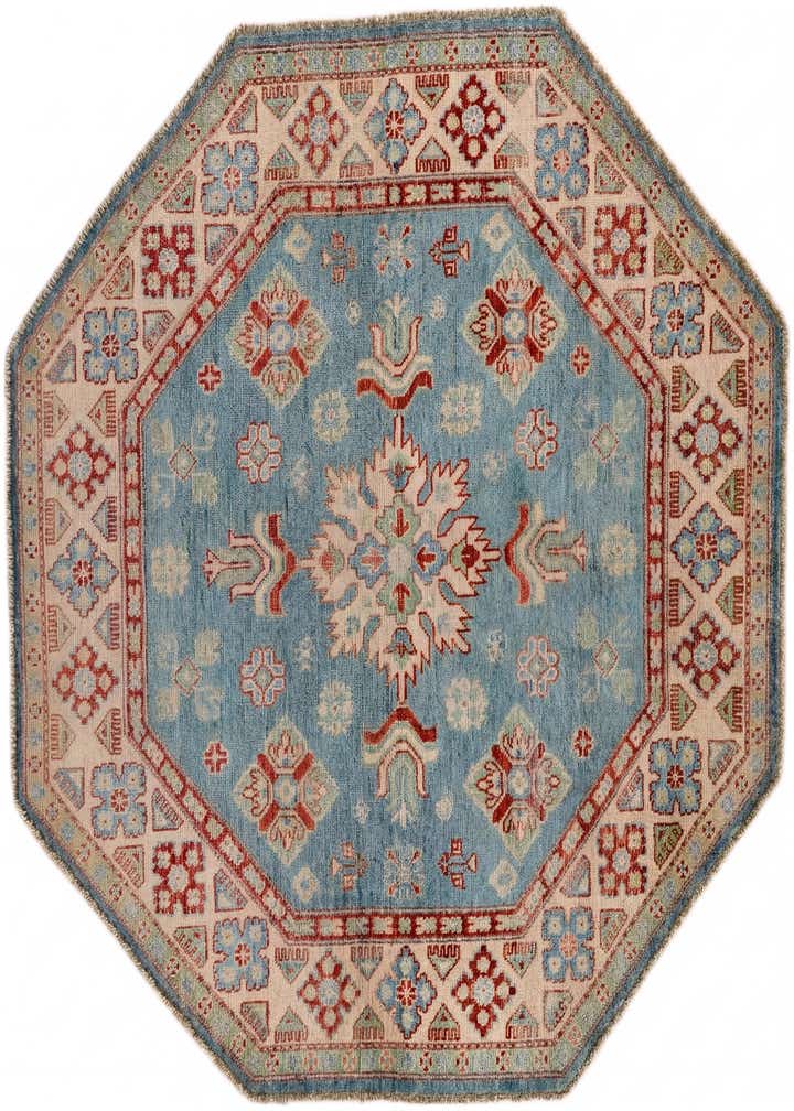5' x 5' 2 Hand Knotted Kazak Octagon Rug