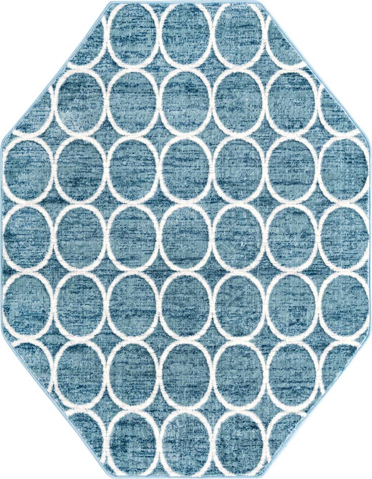 Detail image of 5' 3 x 5' 3 Lattice Trellis Octagon Rug