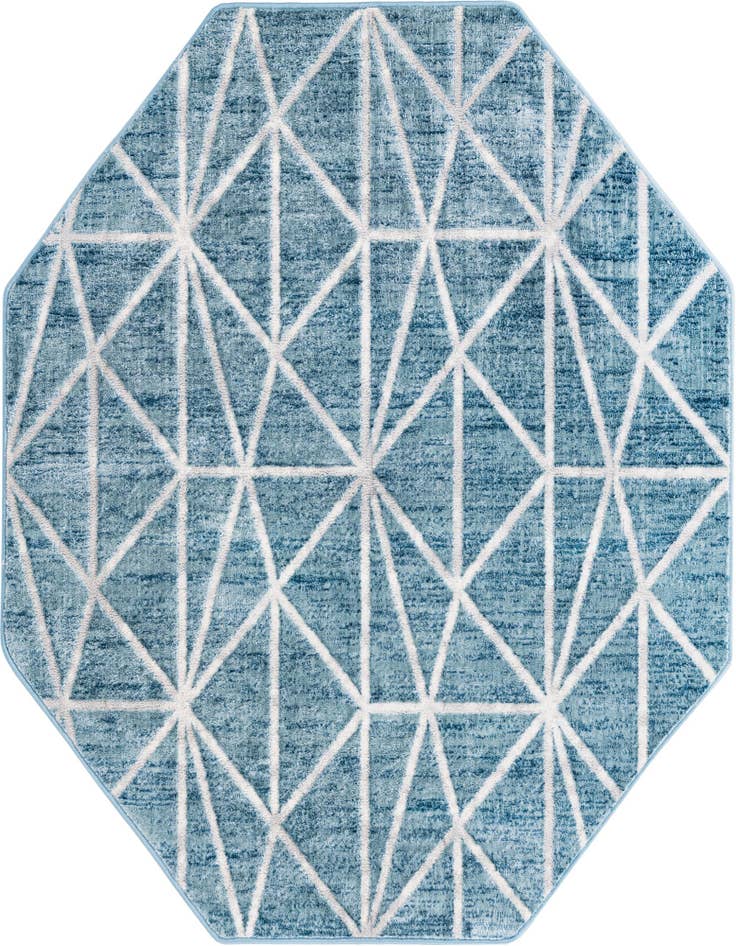 Detail image of 5' 3 x 5' 3 Lattice Trellis Octagon Rug