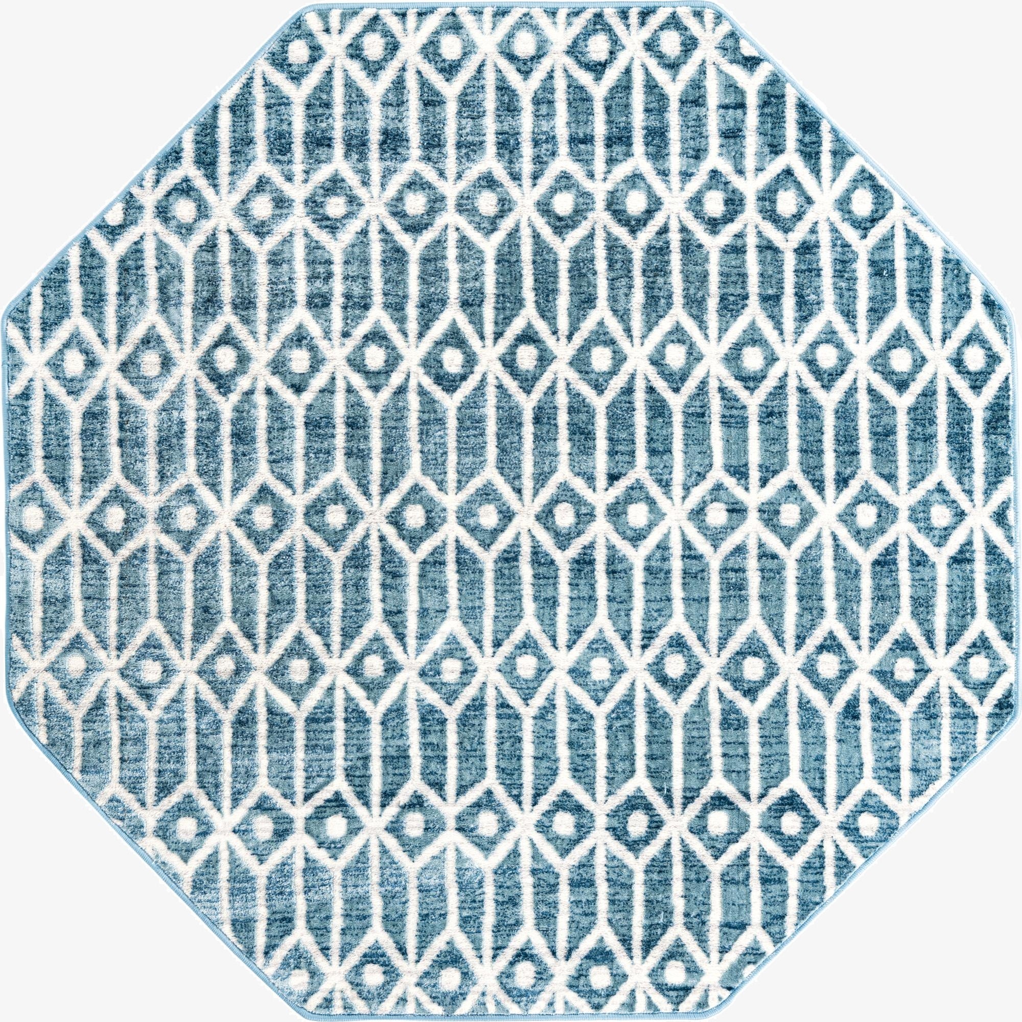 5' 3 x 5' 3 Lattice Trellis Octagon Rug