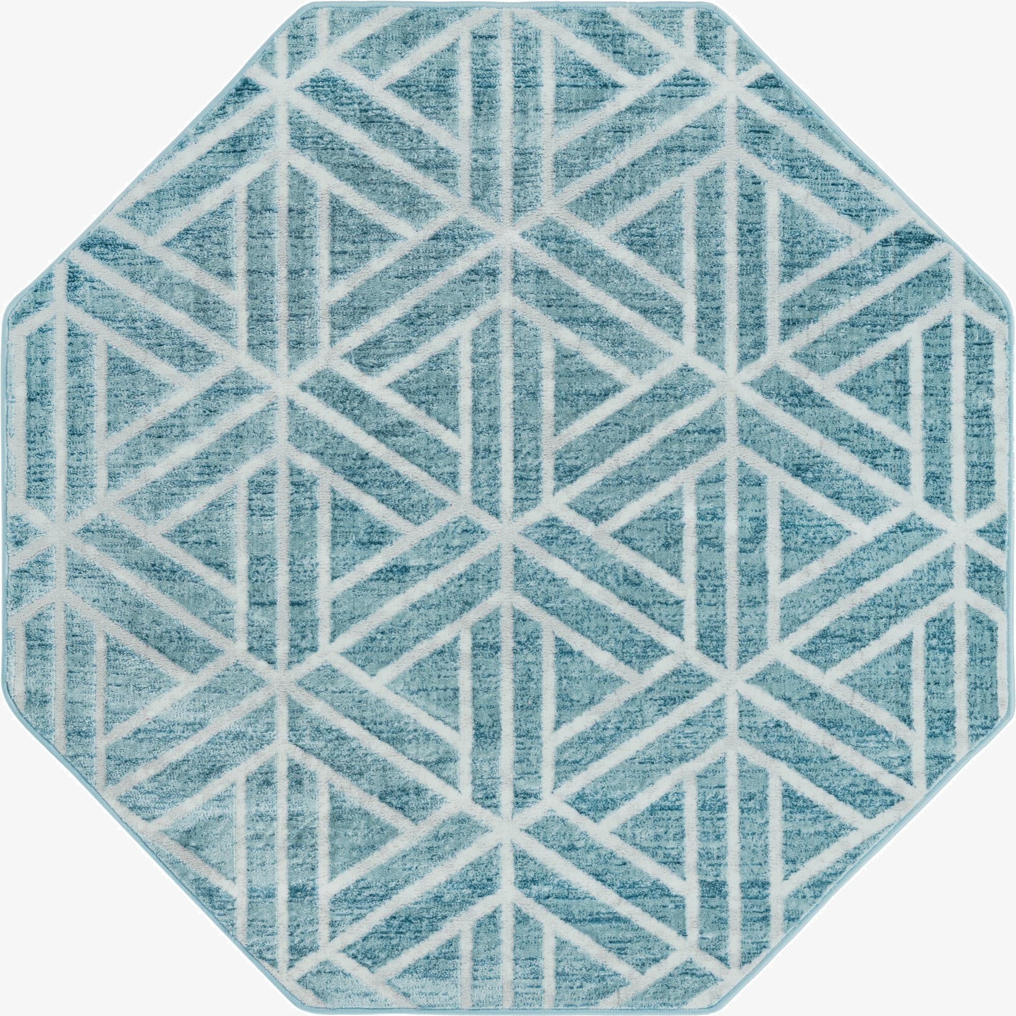5' 3 x 5' 3 Lattice Trellis Octagon Rug