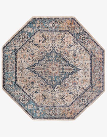 Blue Lola Octagon Rug