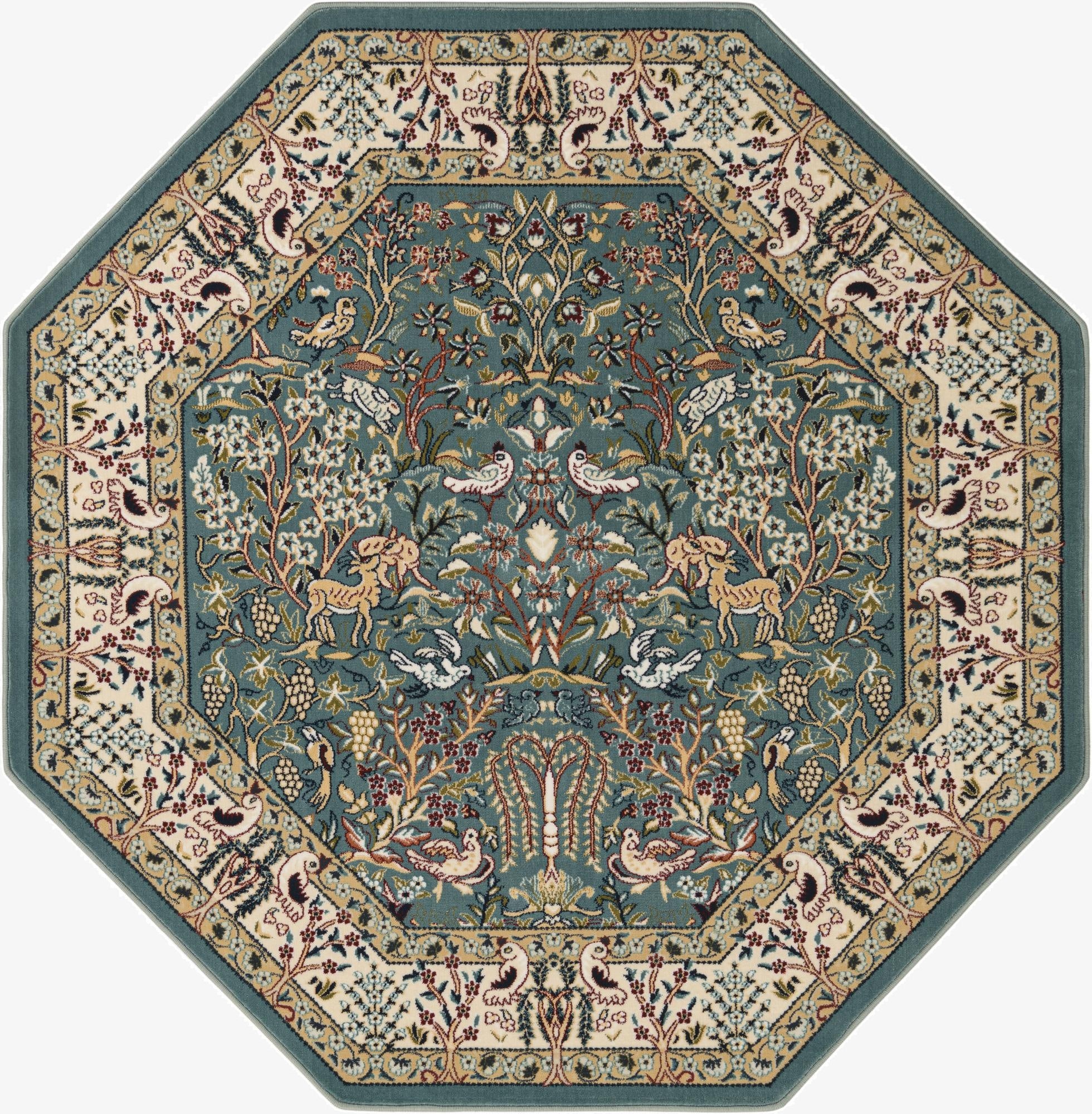 6' x 6' Nain Design Octagon Rug