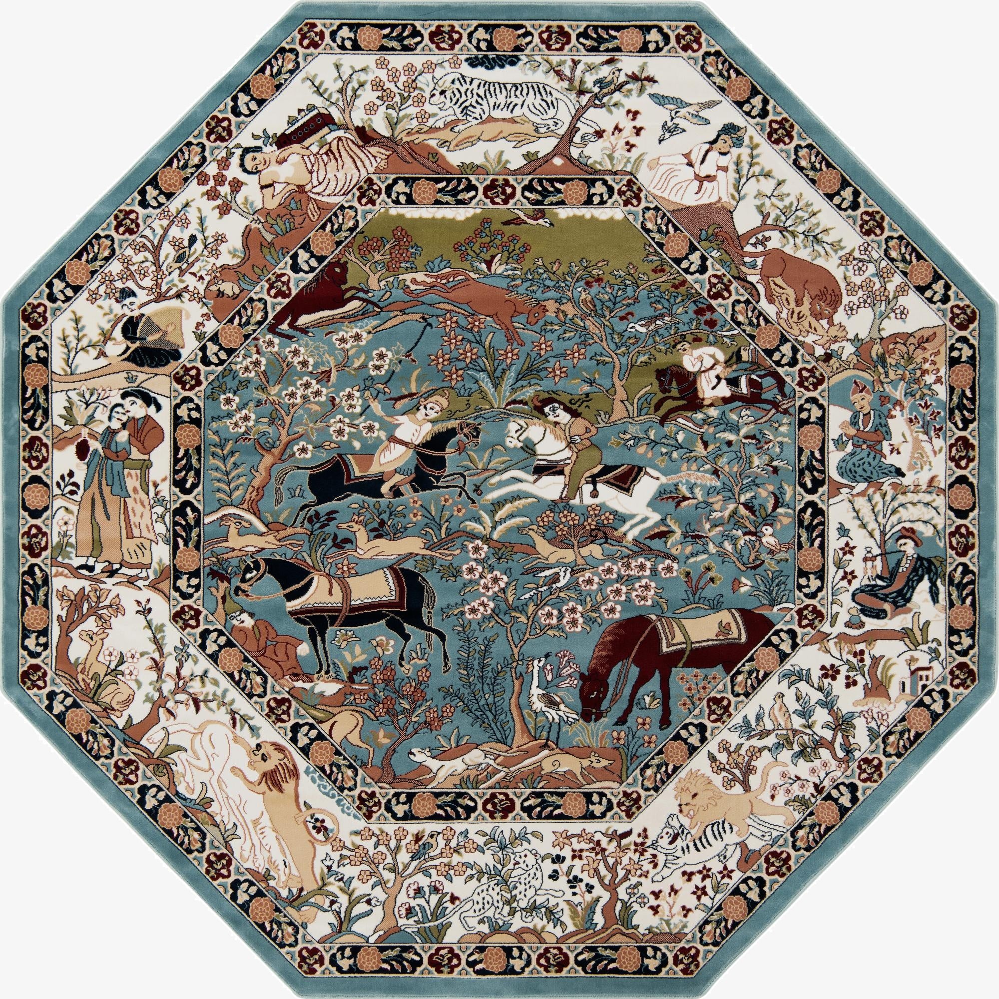 Primary image 7' 10 x 7' 10 Nain Design Octagon Rug