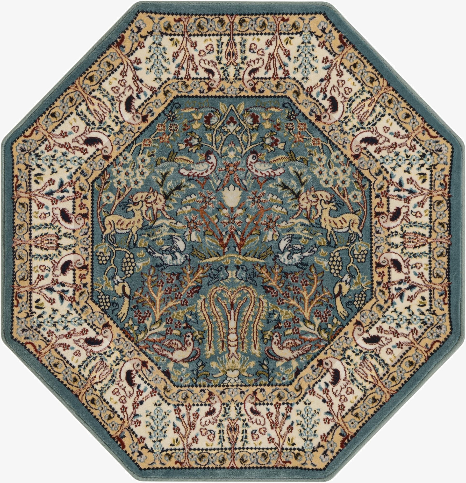 3' x 3' Nain Design Octagon Rug