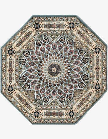 4' x 4' Nain Design Octagon Rug