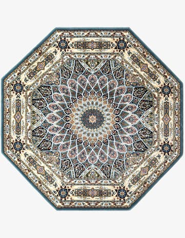 6' x 6' Nain Design Octagon Rug