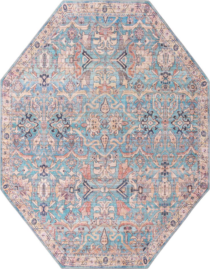 Detail image of 7' 10 x 7' 10 Washable Nostalgia Octagon Rug