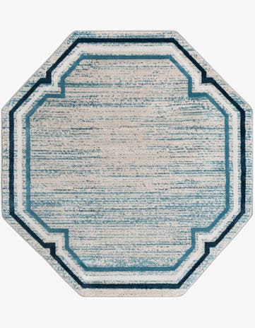 Blue Oasis Octagon Rug