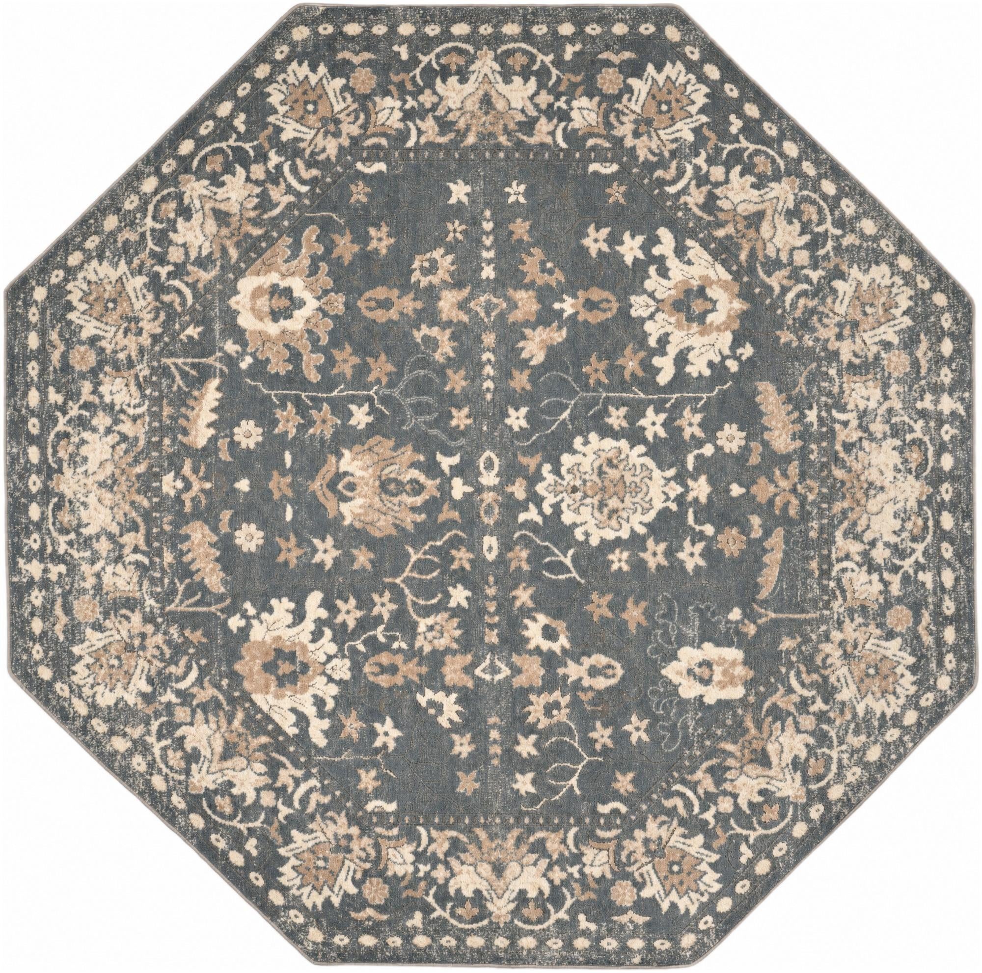 Blue Oregon Octagon Rug