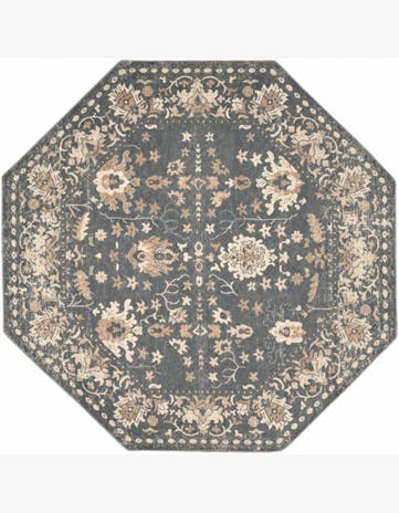 Blue Oregon Octagon Rug
