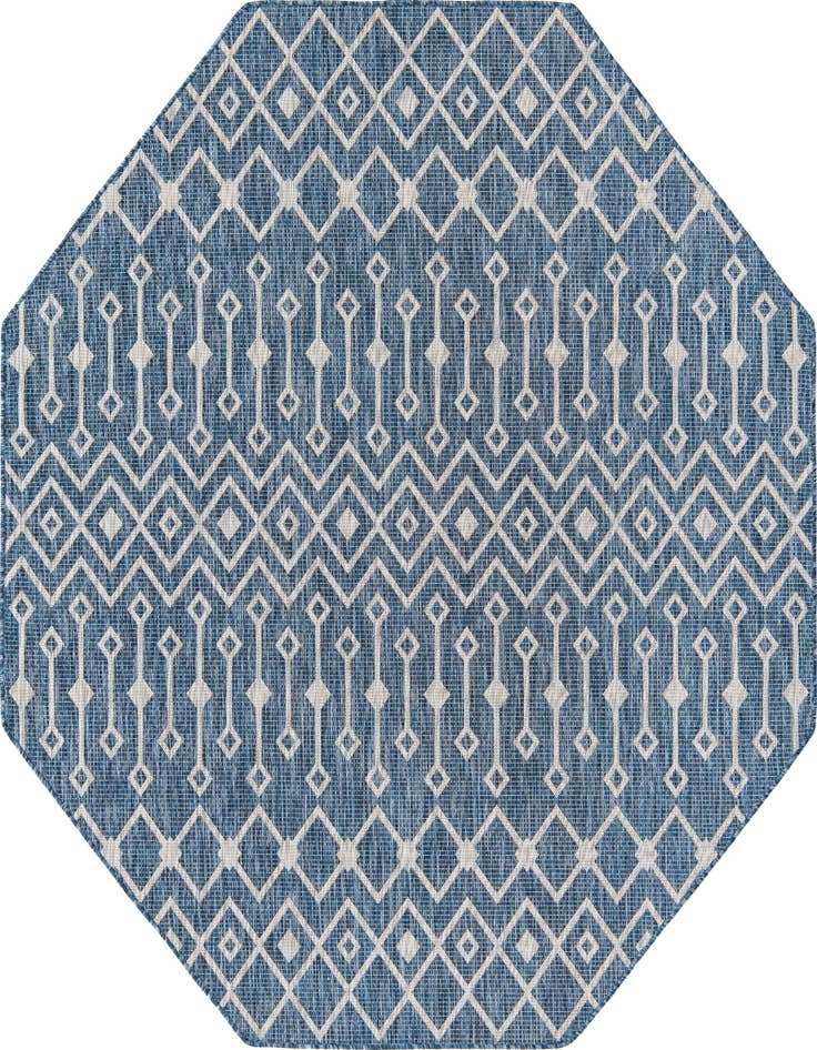 Detail image of 7' 10 x 7' 10 Easy-Clean Lattice Indoor / Outdoor Octagon Rug