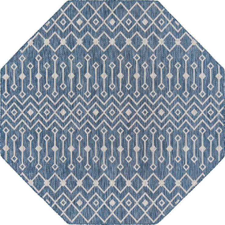 Detail image of 7' 10 x 7' 10 Easy-Clean Lattice Indoor / Outdoor Octagon Rug