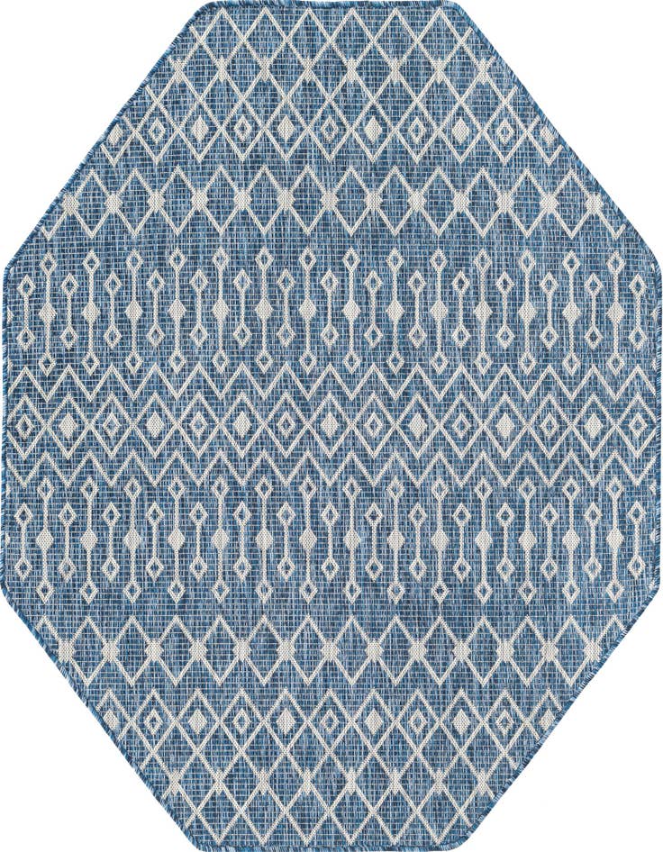 Detail image of 5' 3 x 5' 3 Easy-Clean Lattice Indoor / Outdoor Octagon Rug