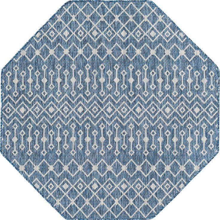 Detail image of 5' 3 x 5' 3 Easy-Clean Lattice Indoor / Outdoor Octagon Rug
