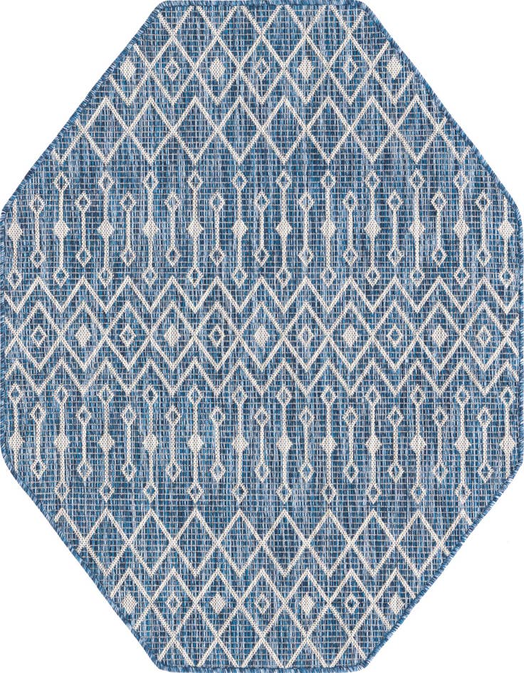 Detail image of 4' x 4' Easy-Clean Lattice Indoor / Outdoor Octagon Rug