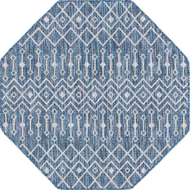 Detail image of 4' x 4' Easy-Clean Lattice Indoor / Outdoor Octagon Rug