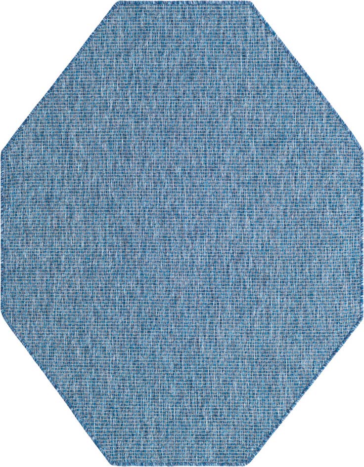 Detail image of 5' 3 x 5' 3 Easy-Clean Solid Indoor / Outdoor Octagon Rug