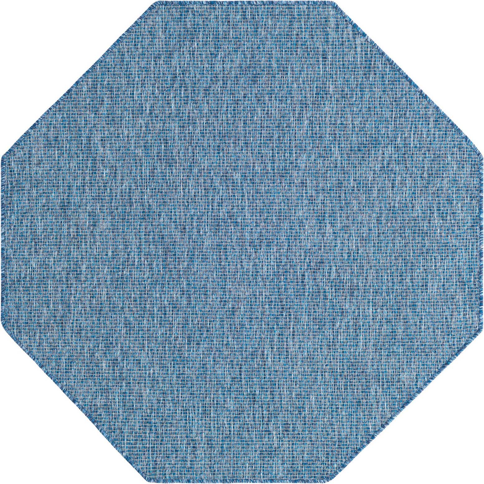 5' 3 x 5' 3 Easy-Clean Solid Indoor / Outdoor Octagon Rug