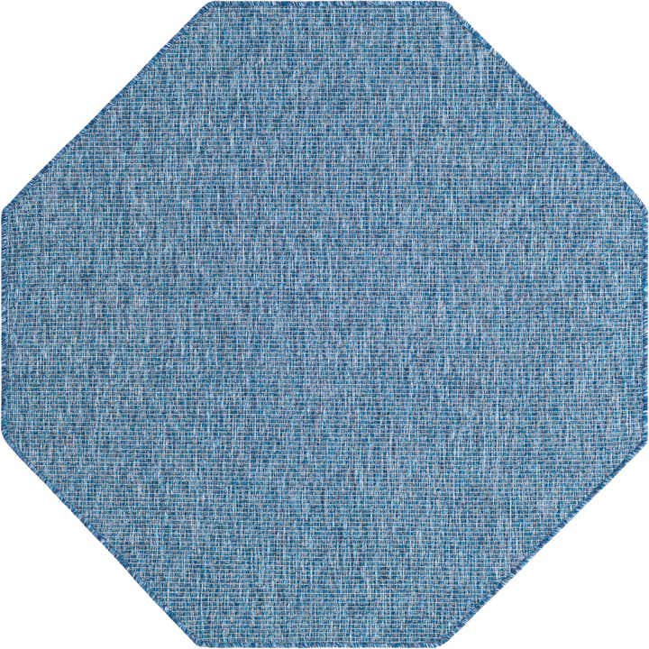5' 3 x 5' 3 Easy-Clean Solid Indoor / Outdoor Octagon Rug