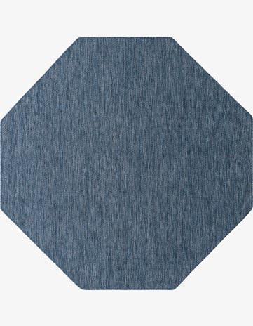 7' 10 x 7' 10 Easy-Clean Solid Indoor / Outdoor Octagon Rug