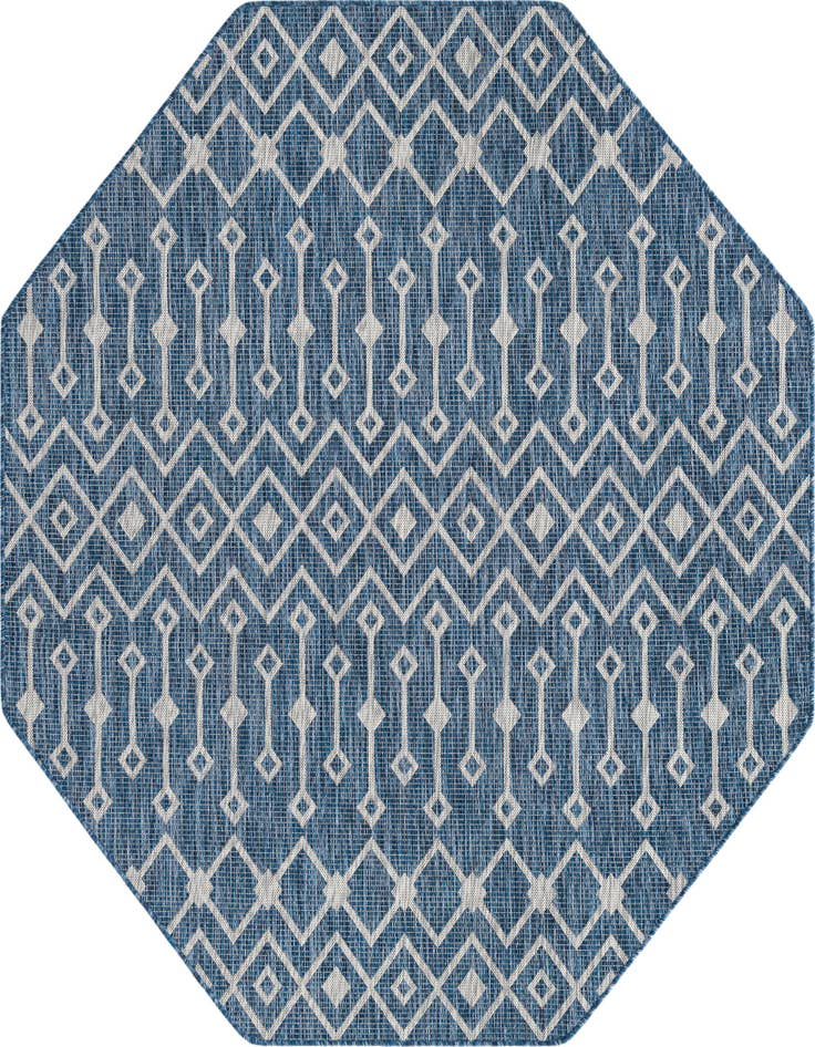 Detail image of 7' x 7' Easy-Clean Trellis Indoor / Outdoor Octagon Rug