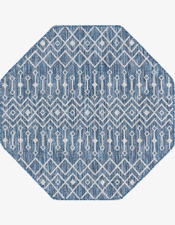 4' x 4' Easy-Clean Trellis Indoor / Outdoor Octagon Rug