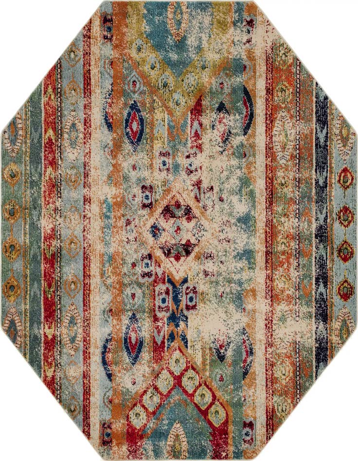 Detail image of 8' x 8' Washable Santa Fe Octagon Rug
