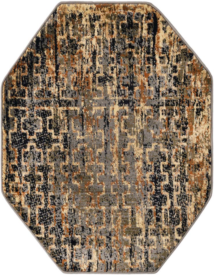 Detail image of 3' 3 x 3' 3 Saturn Octagon Rug