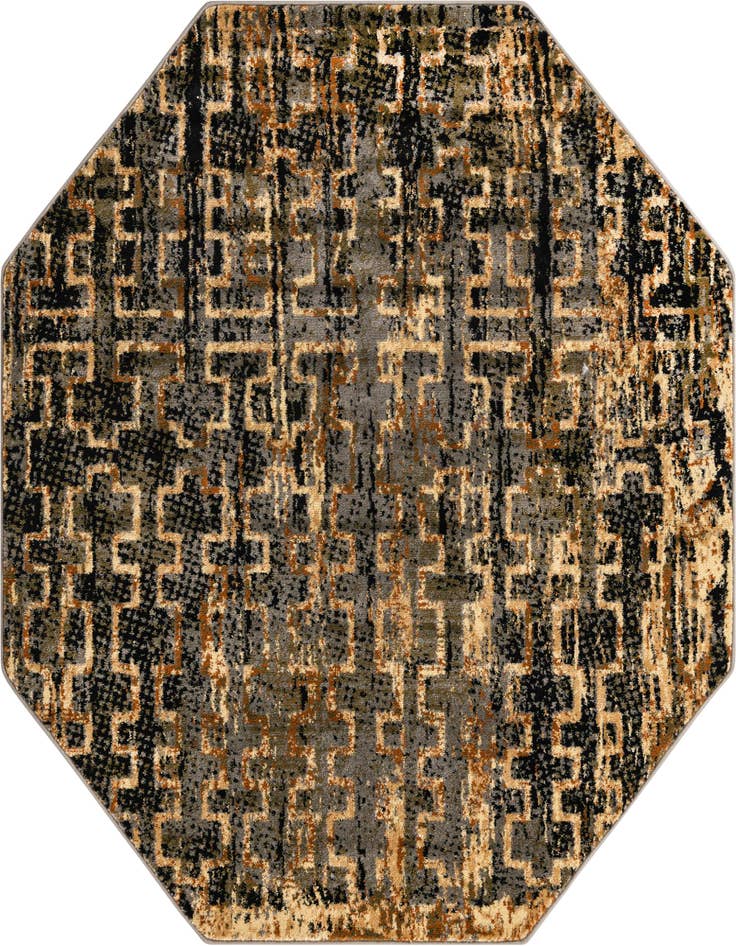 Detail image of 5' 3 x 5' 3 Saturn Octagon Rug