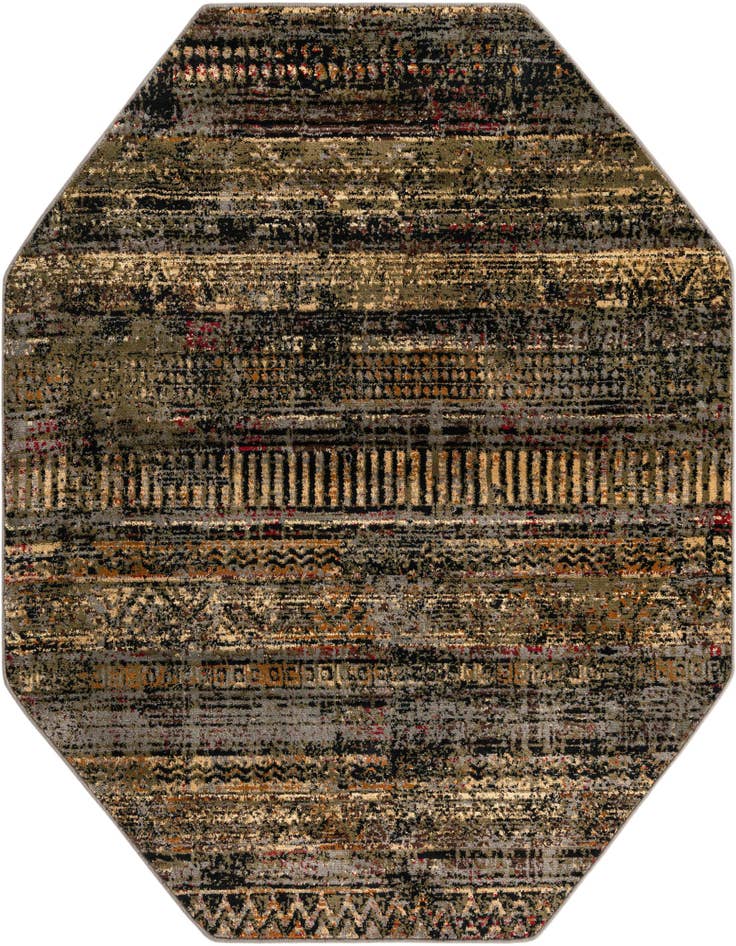 Detail image of 5' 3 x 5' 3 Saturn Octagon Rug
