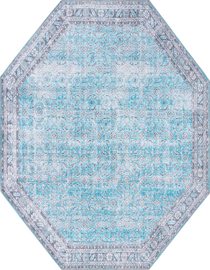 Detail image of 7' 6 x 7' 6 Washable Timeless Octagon Rug