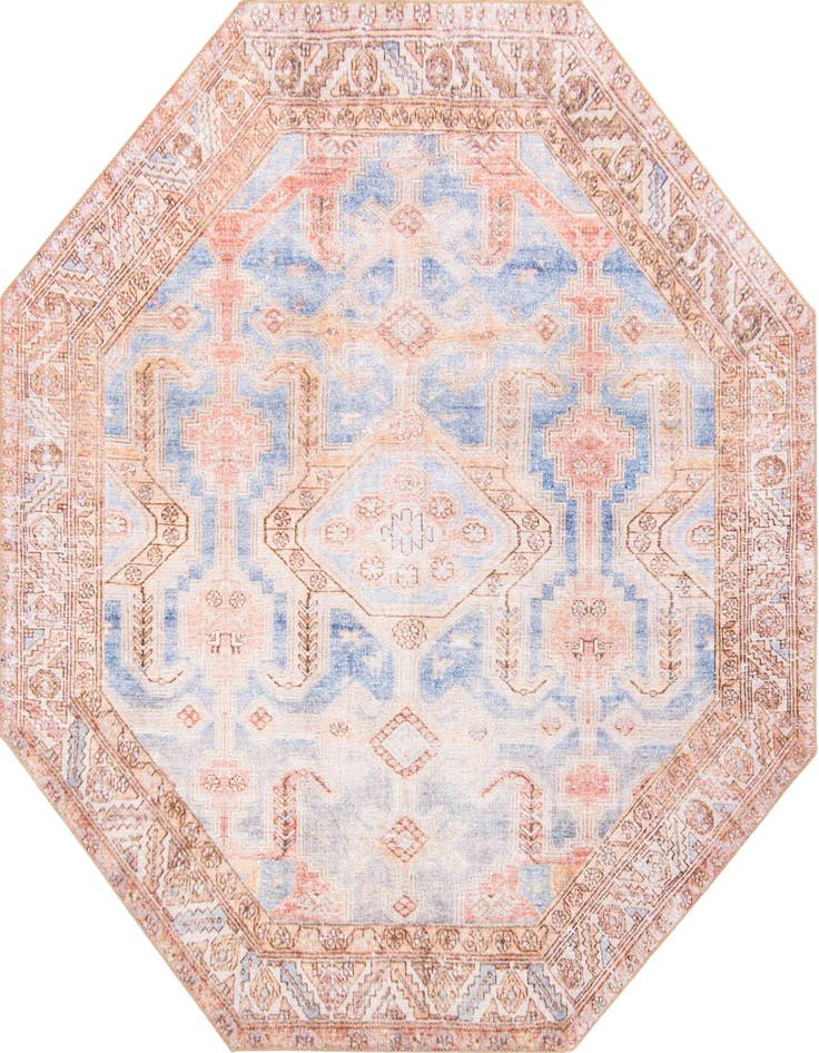 Detail image of 7' 6 x 7' 6 Washable Timeless Octagon Rug